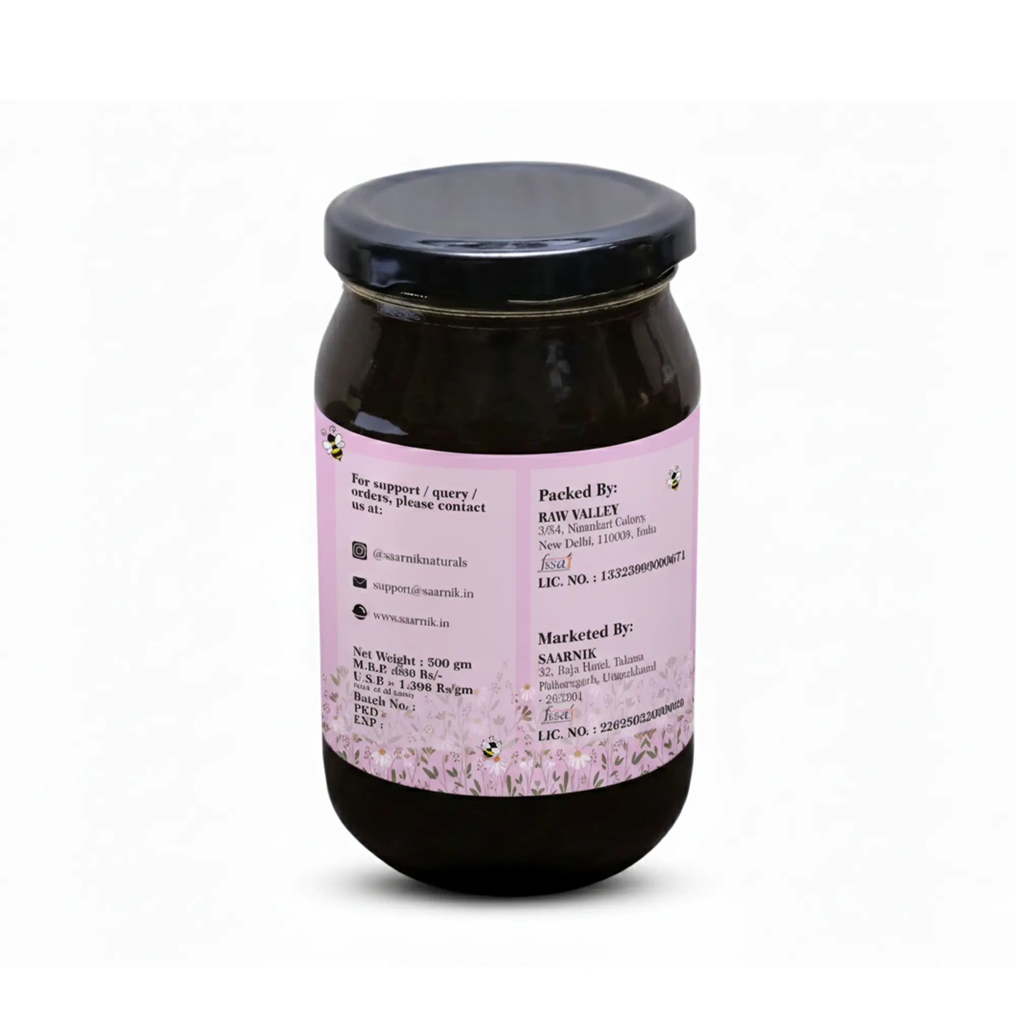 Pure Raw Jamun Honey – Natural Nectar | 100% Unprocessed - 500gm Saarnik Naturals