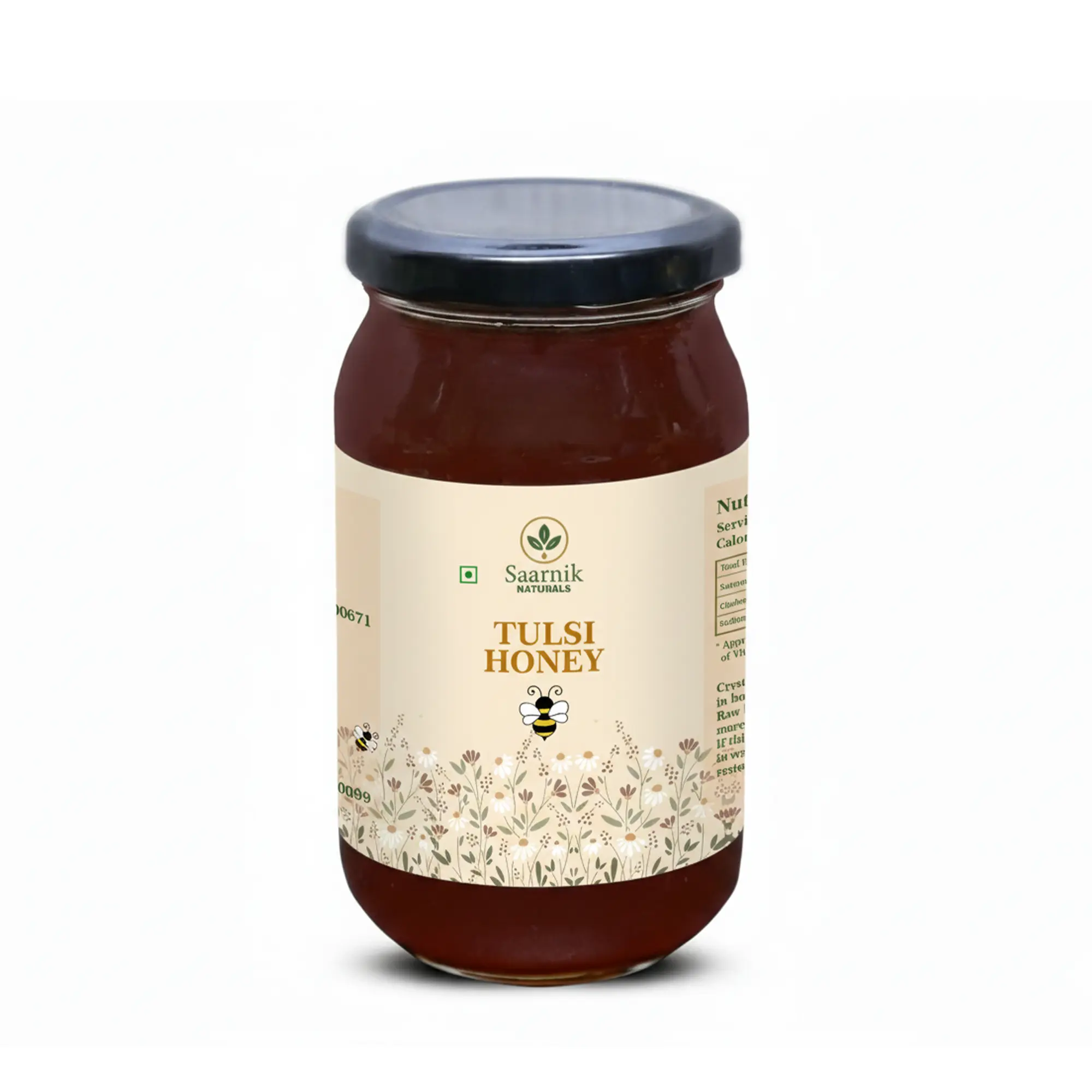 Pure Raw Tulsi Honey – Natural Nectar, Unprocessed - 500gm Saarnik Naturals