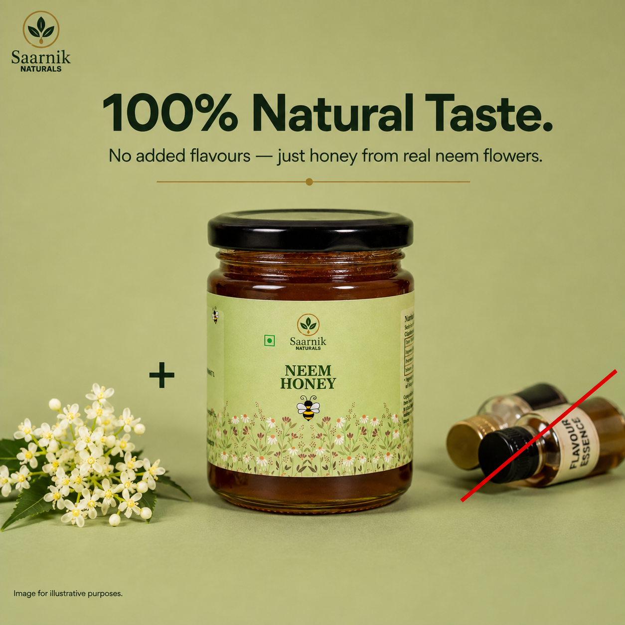 Pure Raw Neem Honey – Natural Nectar, Unprocessed - 250gm