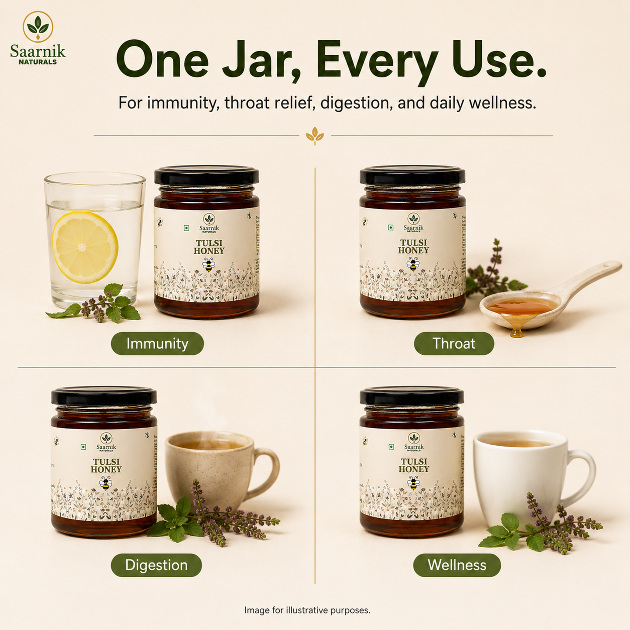 Pure Raw Tulsi Honey – Natural Nectar, Unprocessed