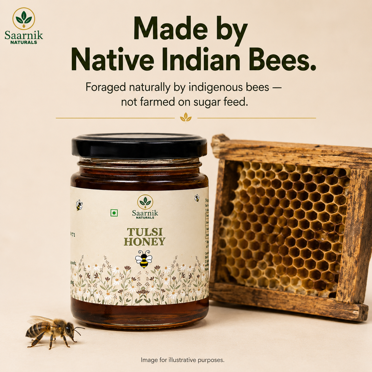 Pure Raw Tulsi Honey – Natural Nectar, Unprocessed