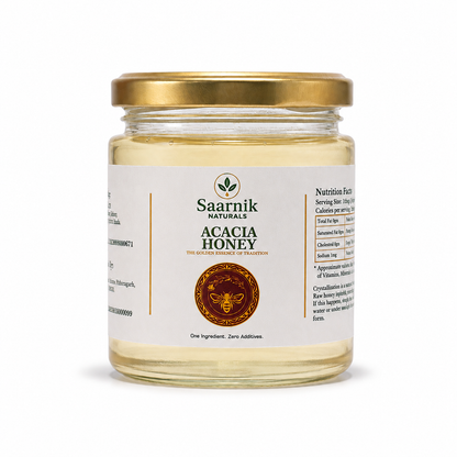 Saarnik Naturals Premium Raw Acacia Honey | Single Flower, Liquid 250gm