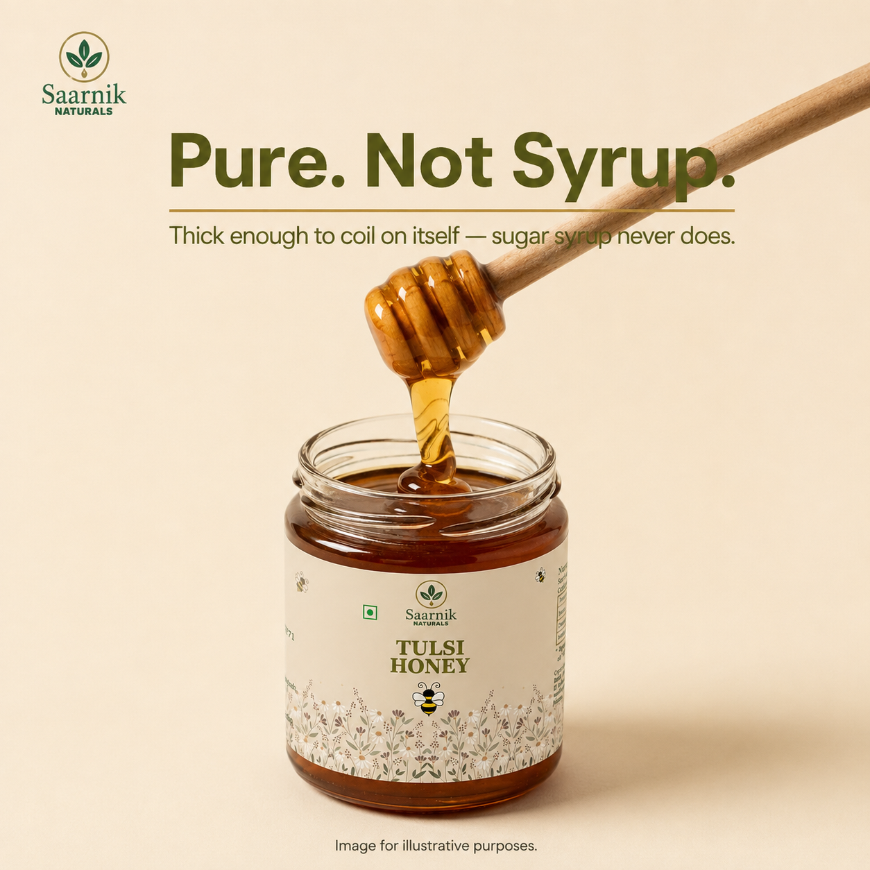 Pure Raw Tulsi Honey – Natural Nectar, Unprocessed