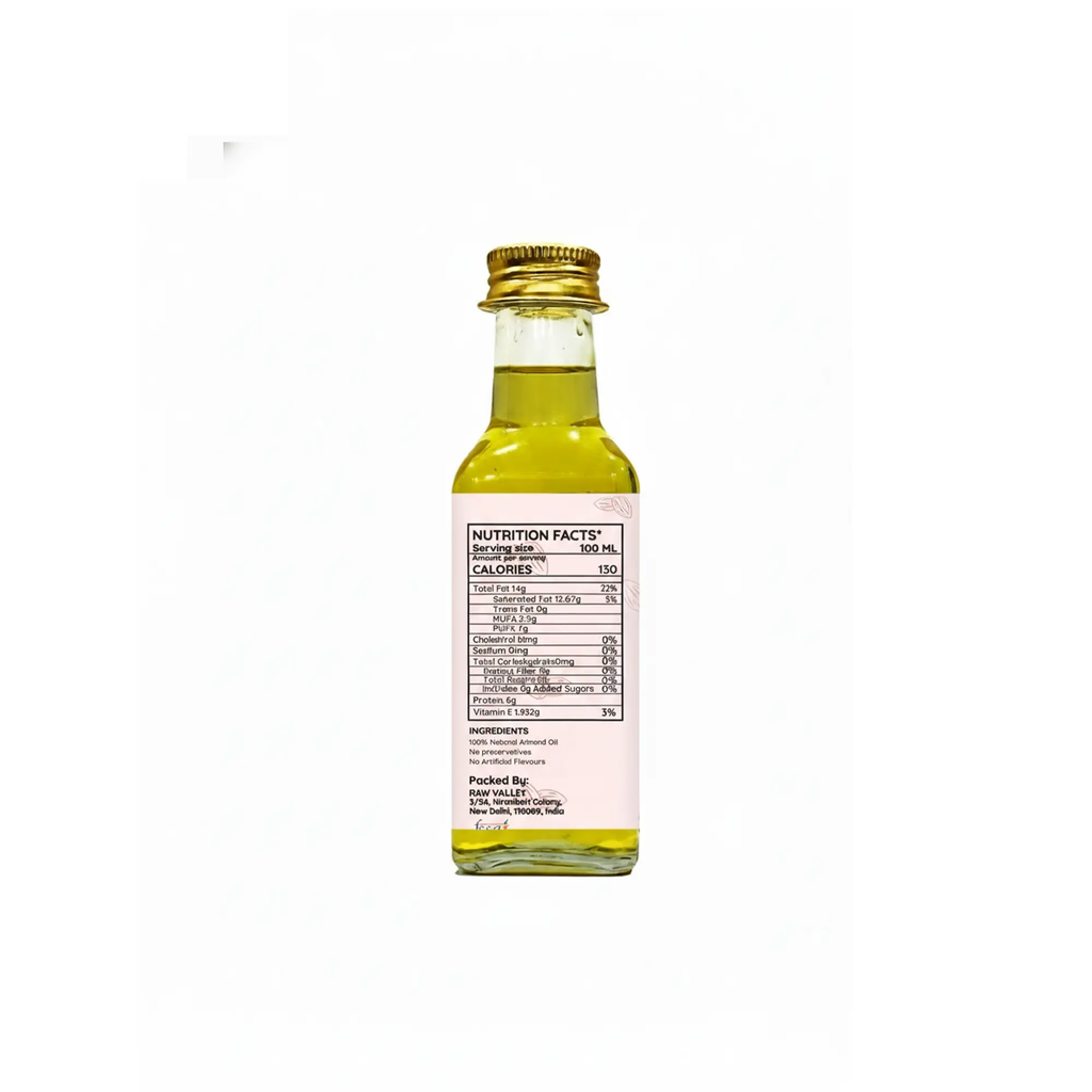 Almond Oil for Skin & Hair Growth | Cold Pressed Edible Oil | 100ml Saarnik Naturals