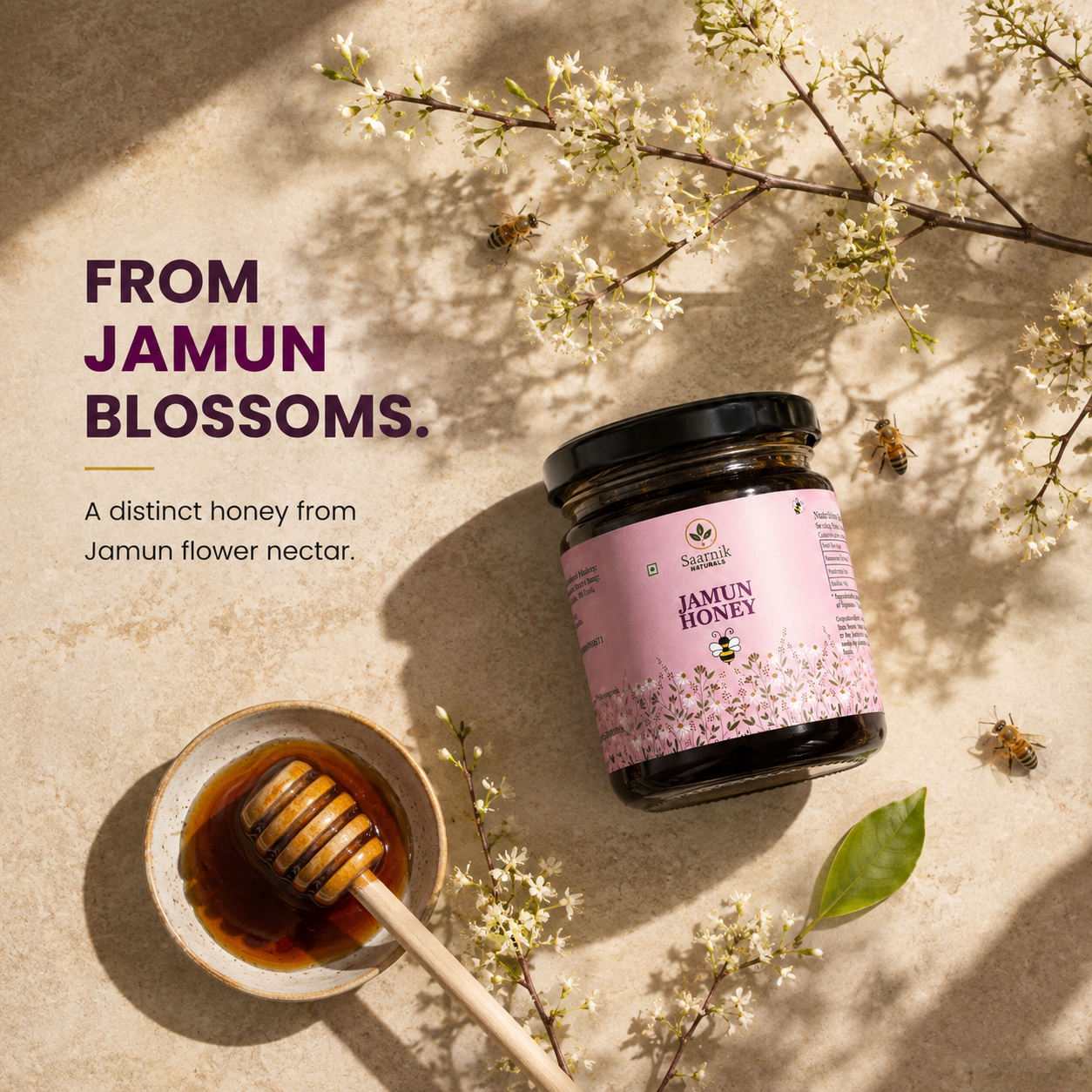 Pure Raw Jamun Honey – Natural Nectar | 100% Unprocessed - 250gm