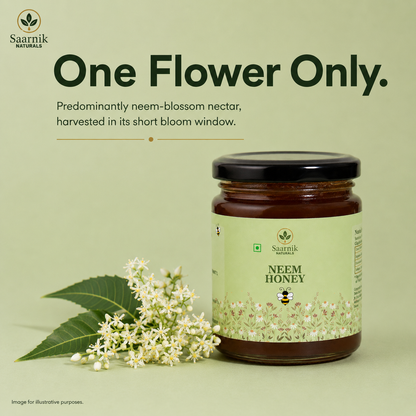 Pure Raw Neem Honey – Natural Nectar, Unprocessed - 250gm