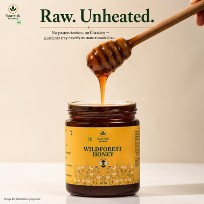Raw Pure Organic Honey | Wildforest | Affordable 250g by Saarnik Naturals