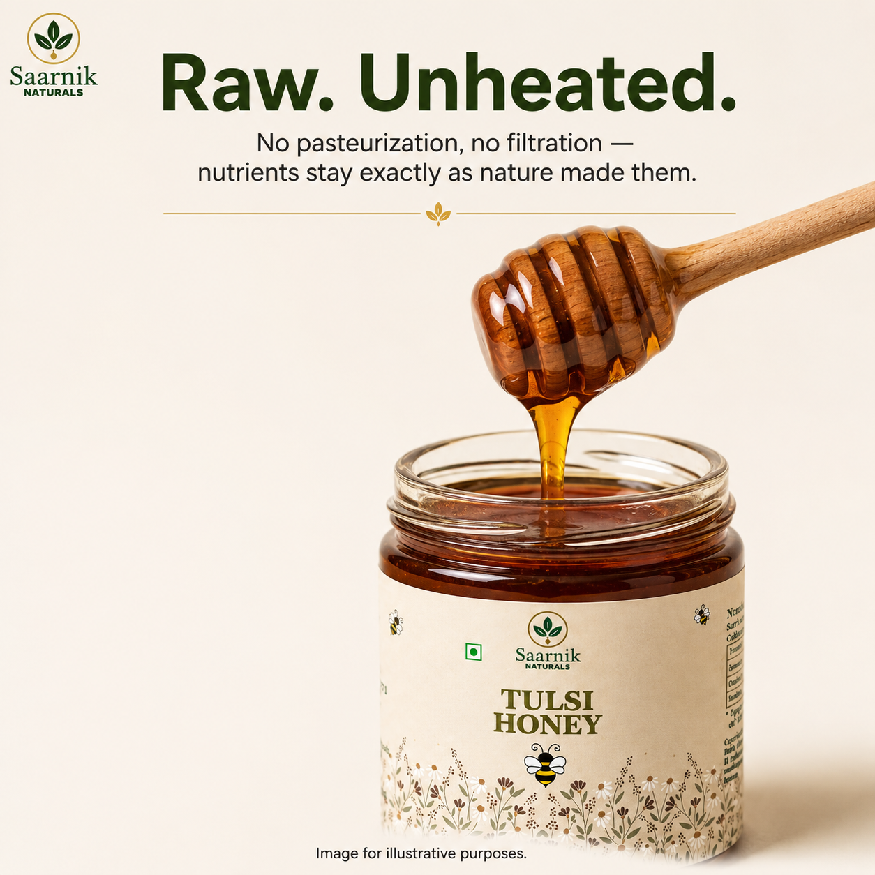Pure Raw Tulsi Honey – Natural Nectar, Unprocessed