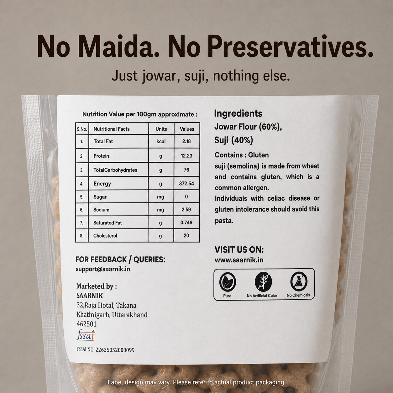 Jowar Millet Macaroni – High Iron & Calcium, No Maida, Healthy Sorghum Pasta