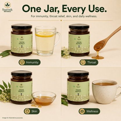 Pure Raw Neem Honey – Natural Nectar, Unprocessed - 250gm