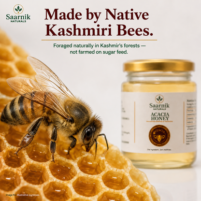 Saarnik Naturals Premium Raw Acacia Honey | Single Flower, Liquid 250gm