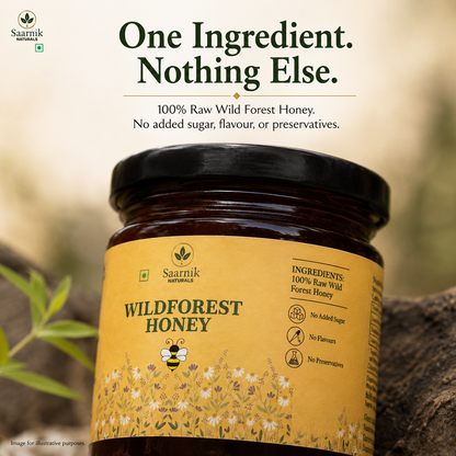 Raw Pure Organic Honey | Wildforest | Affordable 250g by Saarnik Naturals