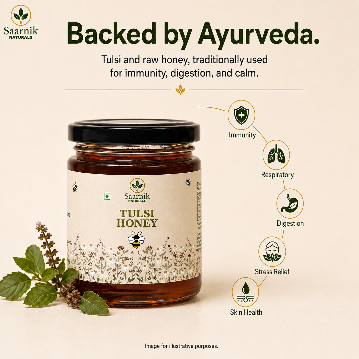 Pure Raw Tulsi Honey – Natural Nectar, Unprocessed