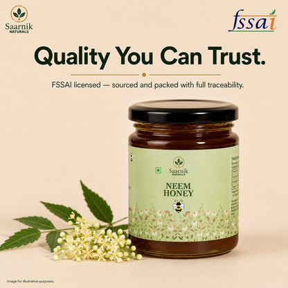 Pure Raw Neem Honey – Natural Nectar, Unprocessed - 250gm