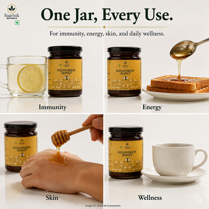 Raw Pure Organic Honey | Wildforest | Affordable 250g by Saarnik Naturals