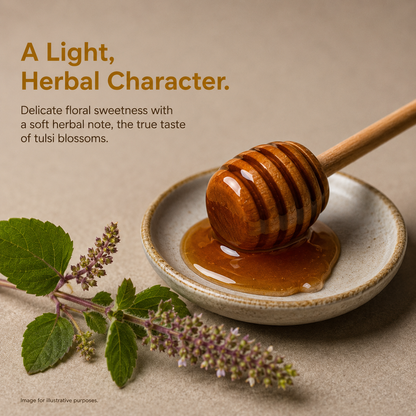 Pure Raw Tulsi Honey – Natural Nectar, Unprocessed - 500gm