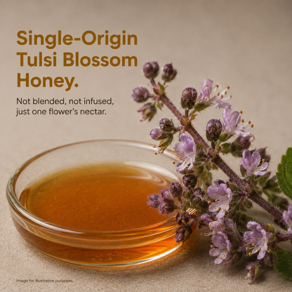 Pure Raw Tulsi Honey – Natural Nectar, Unprocessed - 500gm