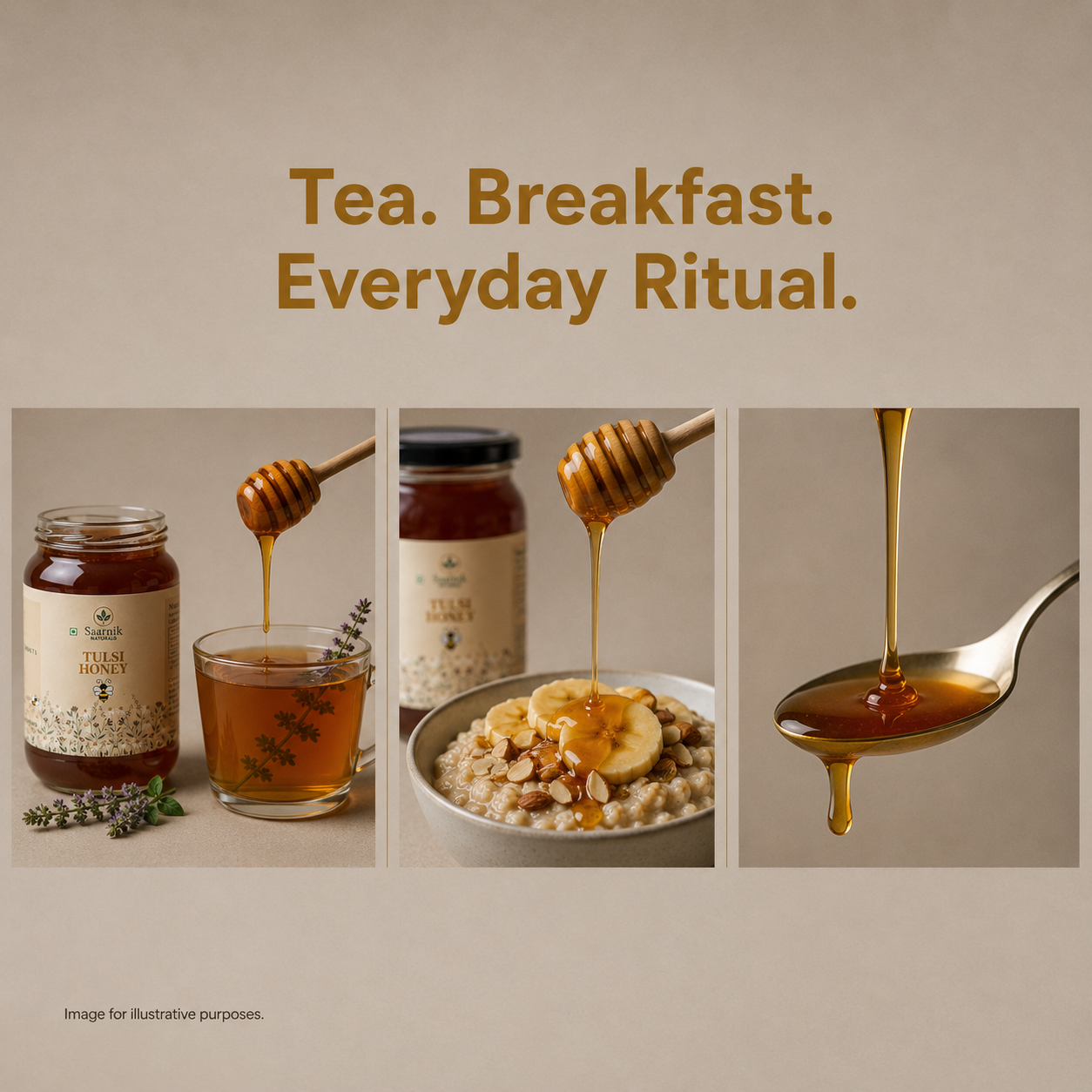 Pure Raw Tulsi Honey – Natural Nectar, Unprocessed - 500gm
