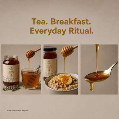 Pure Raw Tulsi Honey – Natural Nectar, Unprocessed - 500gm