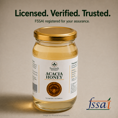 Saarnik Naturals Premium Raw Acacia Honey | Single Flower, Liquid 250gm