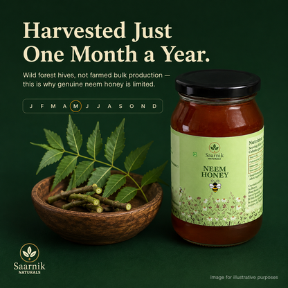Pure Raw Neem Honey – Natural Nectar, Unprocessed - 250gm