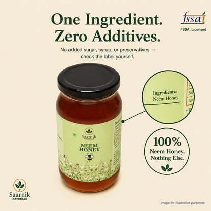 Pure Raw Neem Honey – Natural Nectar, Unprocessed - 250gm