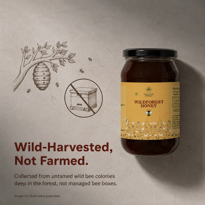 Raw Pure Organic Honey | Wildforest | Affordable 250g by Saarnik Naturals