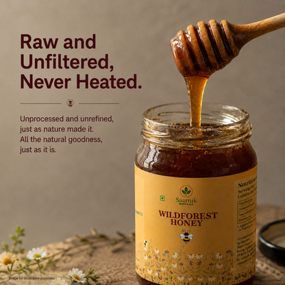 Raw Pure Organic Honey | Wildforest | Affordable 250g by Saarnik Naturals