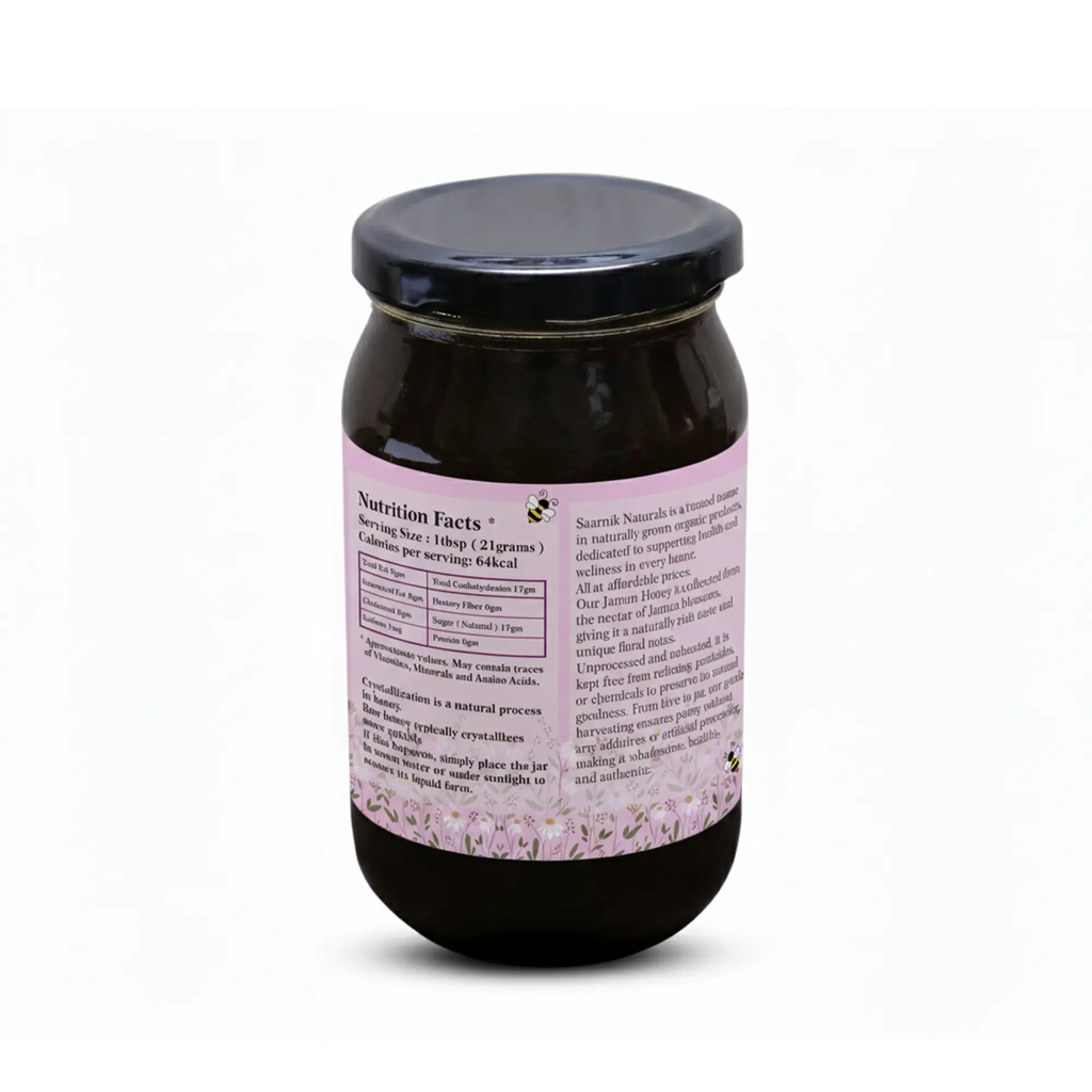 Pure Raw Jamun Honey – Natural Nectar | 100% Unprocessed - 500gm Saarnik Naturals