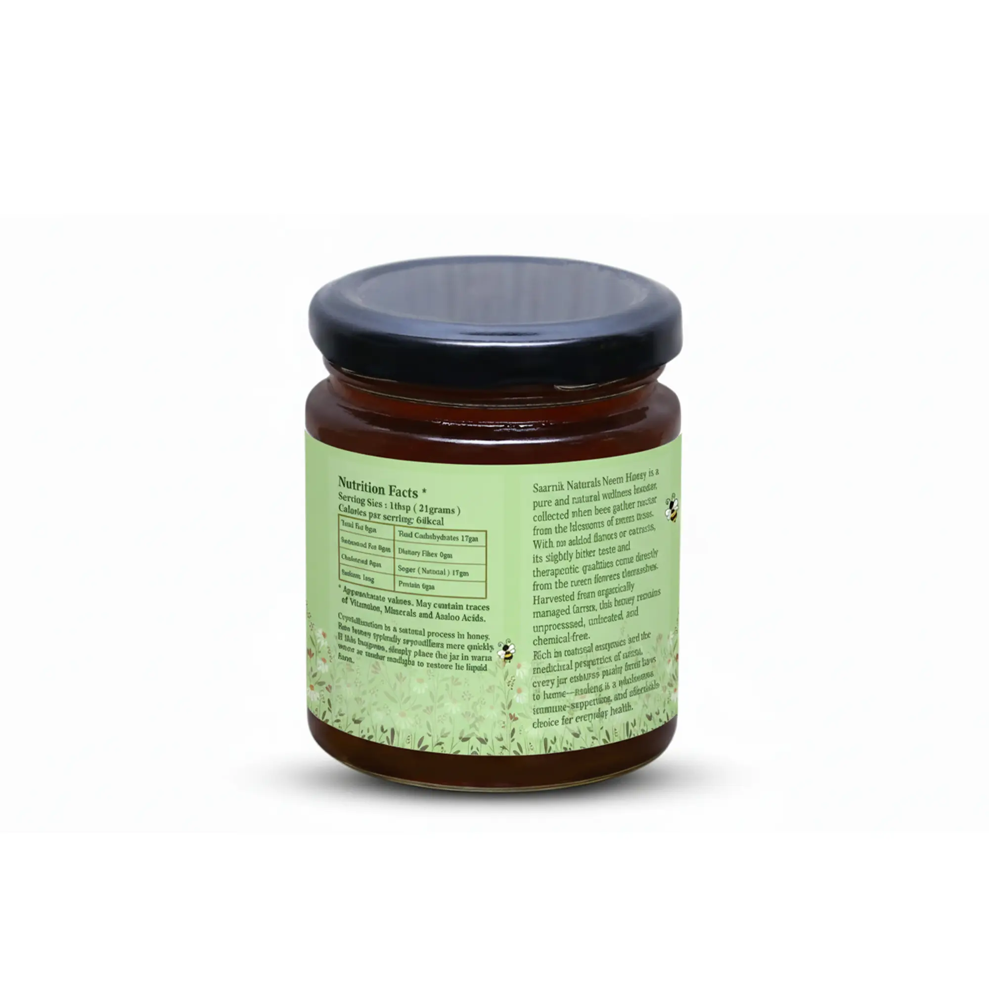 Pure Raw Neem Honey – Natural Nectar, Unprocessed - 250gm Saarnik Naturals