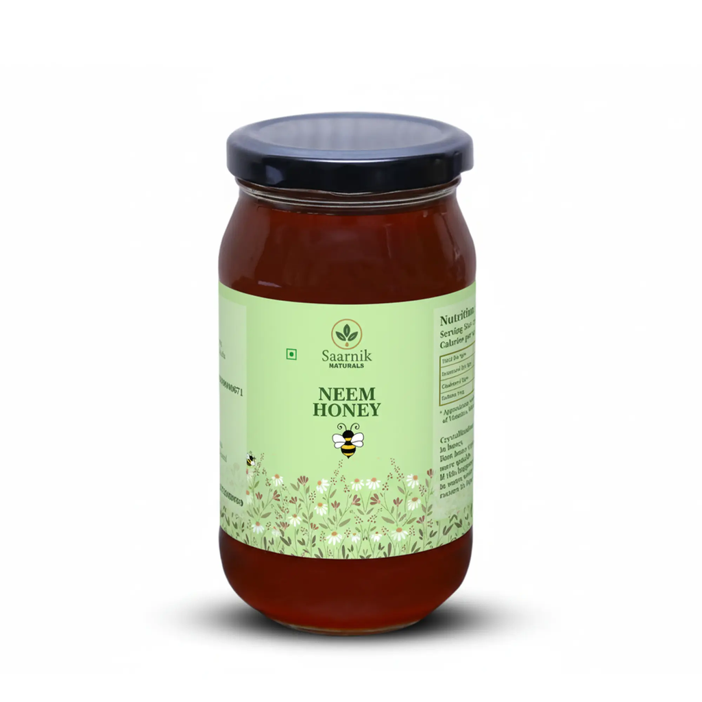 Pure Raw Neem Honey – Natural Nectar, Unprocessed - 500gm Saarnik Naturals