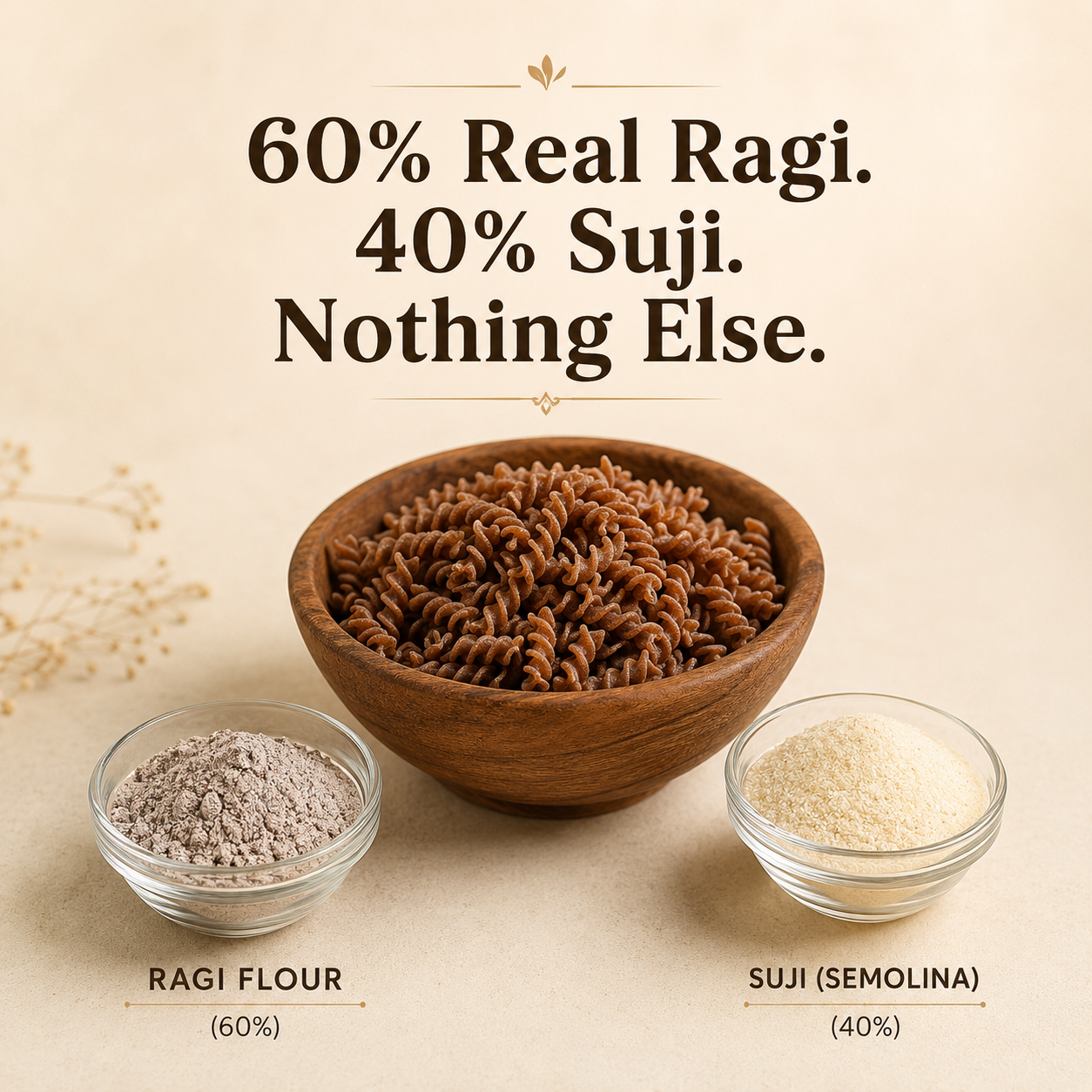 Healthy Ragi Millet Pasta: A Nutritional Powerhouse for Your Family - 400g