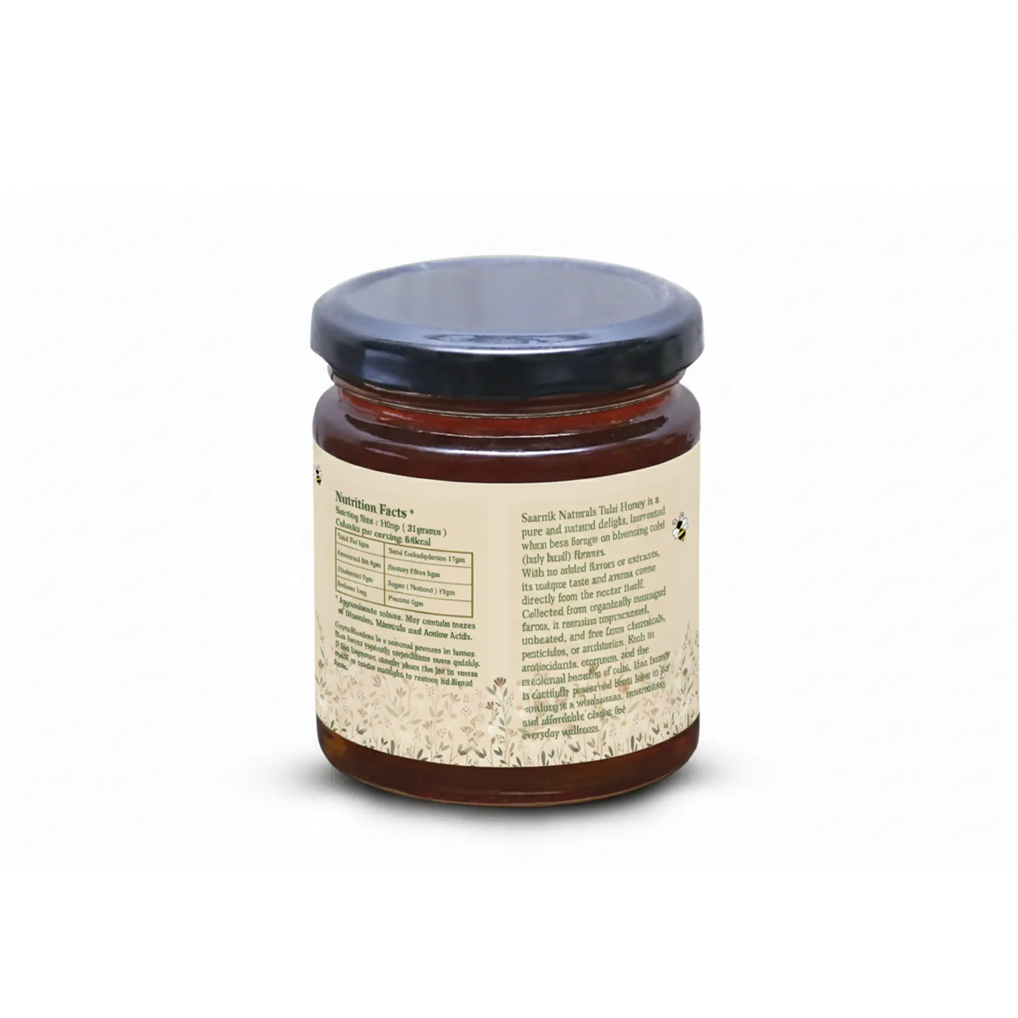 Pure Raw Tulsi Honey – Natural Nectar, Unprocessed - 250gm Saarnik Naturals