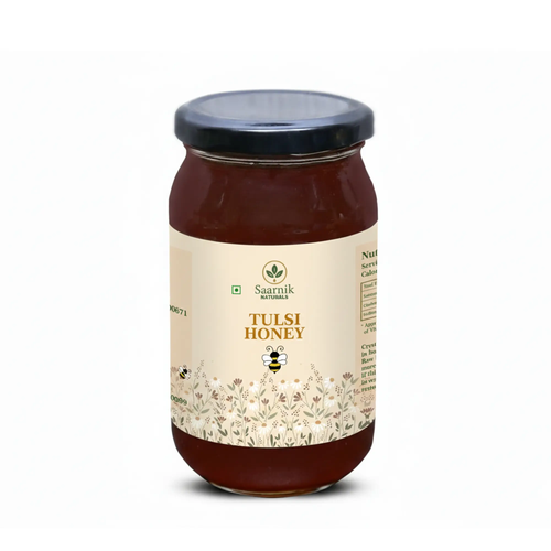 Pure Raw Tulsi Honey – Natural Nectar, Unprocessed - 500gm - Saarnik Naturals