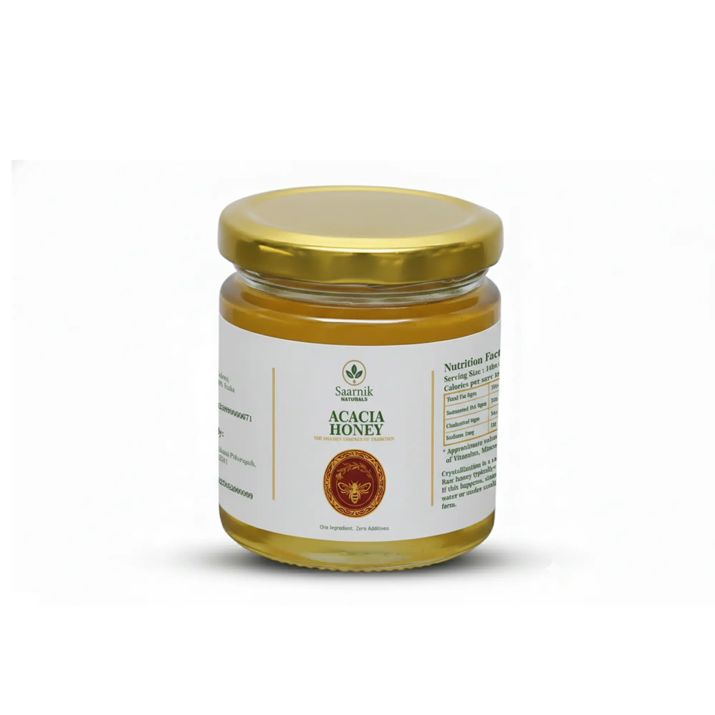 Saarnik Naturals Premium Raw Acacia Honey | Single Flower, Liquid 250gm Saarnik Naturals