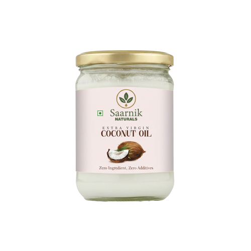 Saarnik Naturals Extra Virgin Coconut Oil 500ml glass jar