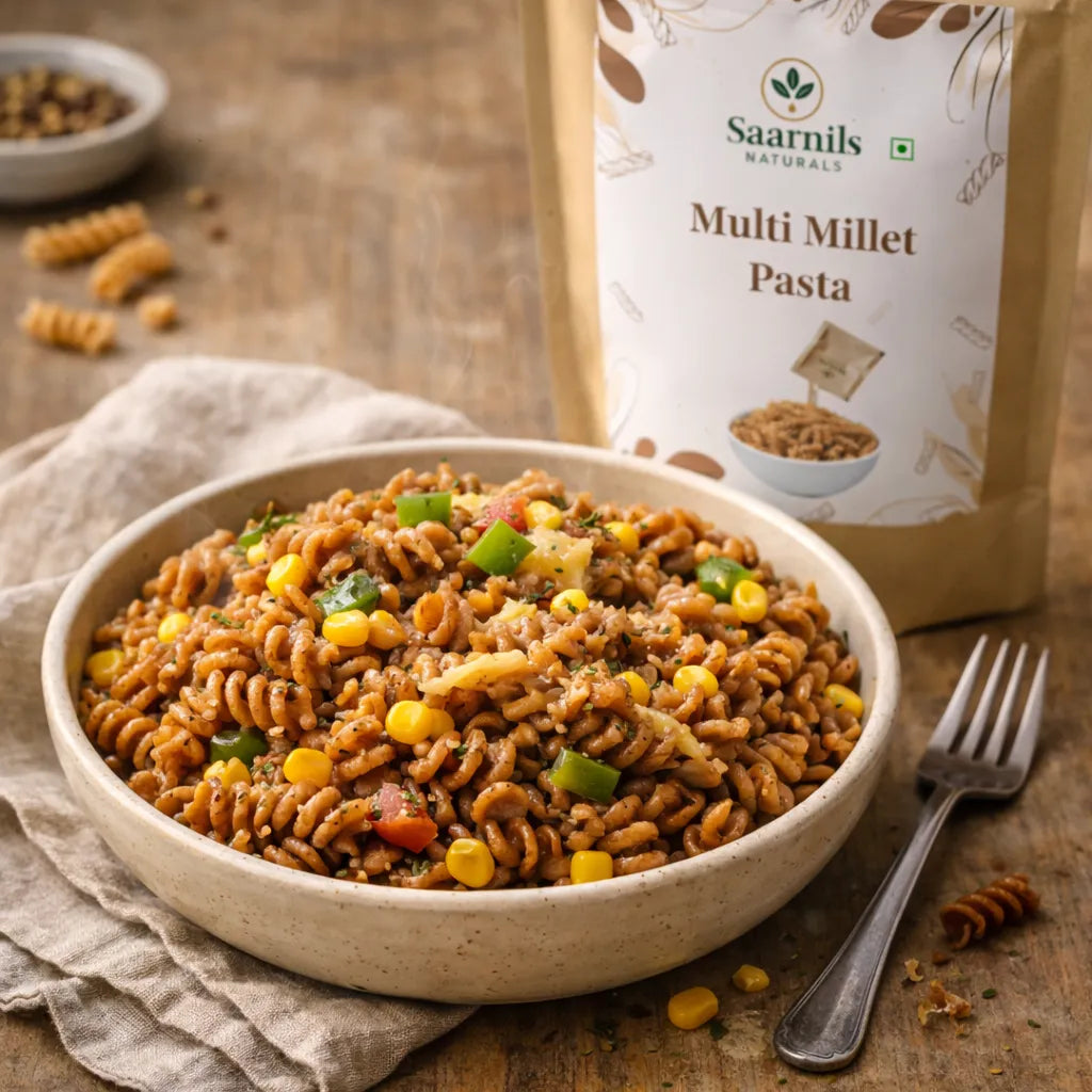 Multi Millet Pasta – No Maida, Blend of 4 Millets & Suji, High Fibre