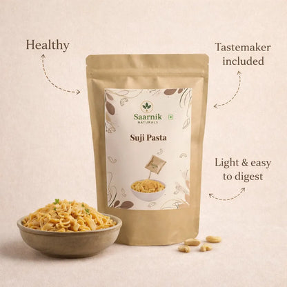 Suji Pasta (400g) – No Maida, High Protein & Fibre Semolina Macaroni