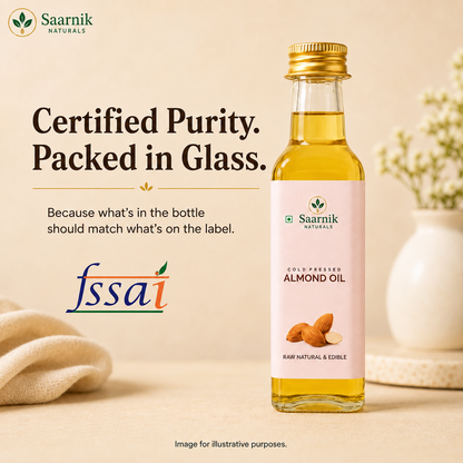 Almond Oil for Skin & Hair Growth | Cold Pressed Edible Oil | 100ml