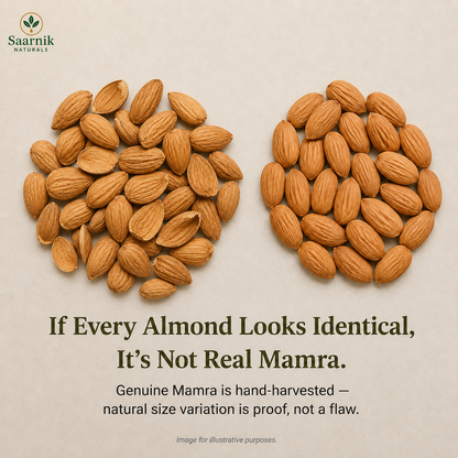 Premium Kashmiri Mamra Almonds | Unpolished Badam for Brain & Heart Health - 250g