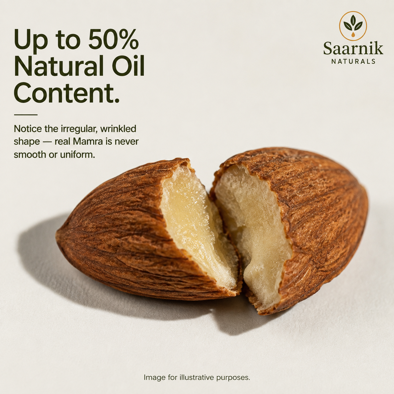Premium Kashmiri Mamra Almonds | Unpolished Badam for Brain & Heart Health - 250g