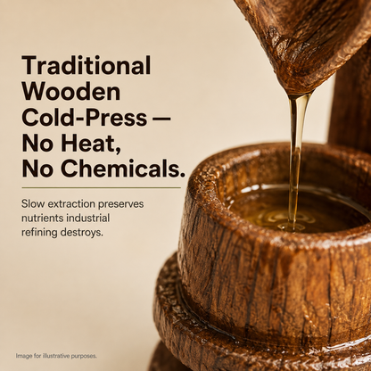Extra Virgin Coconut Oil – Wooden Cold-Pressed, 500ml