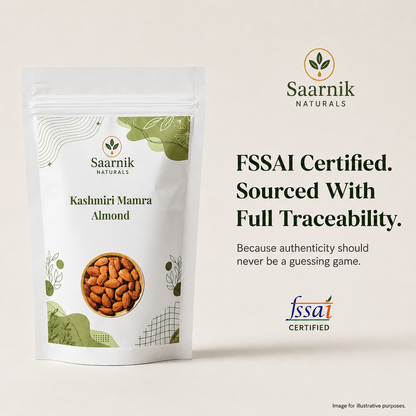 Premium Kashmiri Mamra Almonds | Unpolished Badam for Brain & Heart Health - 250g