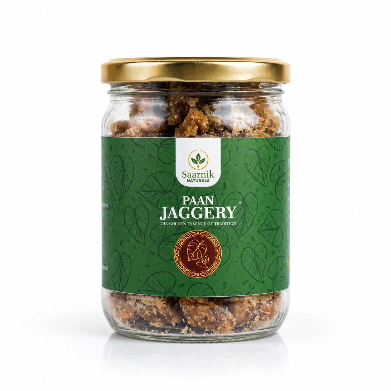Saarnik Naturals Paan Jaggery, Organic Natural Sweetener- 400g Pack in Glass Jar