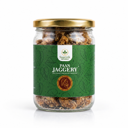 Saarnik Naturals Paan Jaggery, Organic Natural Sweetener- 400g Pack in Glass Jar