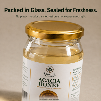 Saarnik Naturals Premium Raw Acacia Honey | Single Flower, Liquid 250gm