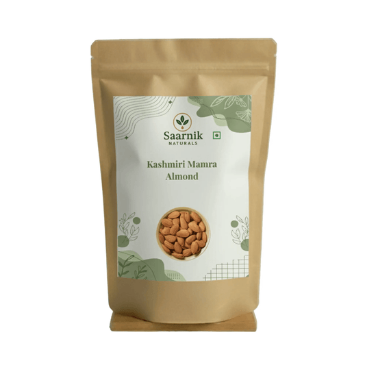 Kashmiri Mamra Almonds (High Oil) | Pure, Unpolished Badam - Saarnik Naturals