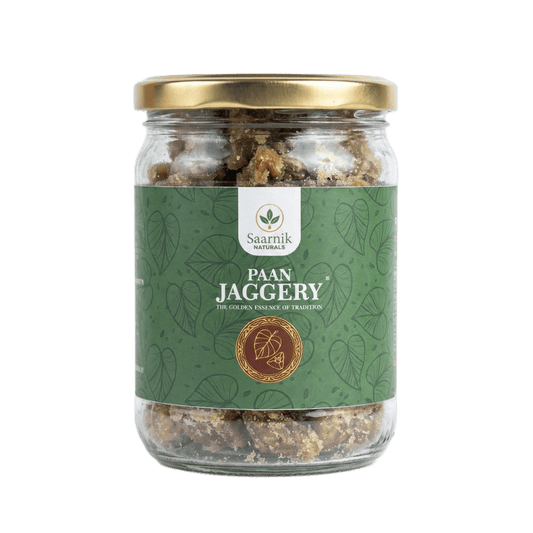 Saarnik Naturals Paan Jaggery, Organic Natural Sweetener - 400g Pack in Glass Jar - Saarnik Naturals