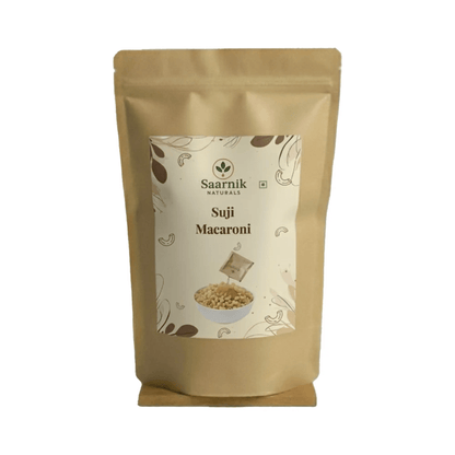 Suji Macaroni (400g) – No Maida, High Protein & Fibre Semolina Pasta - Saarnik Naturals